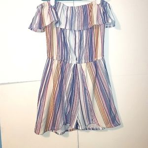 GIRLS PINSTRIPE ROMPER SIZE 10/12 💜